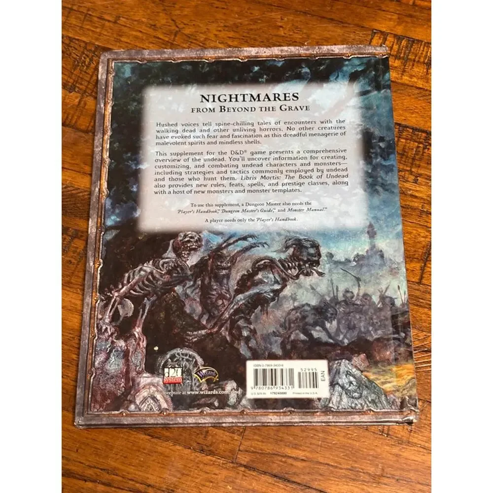 Libris Mortis The Book of Undead Dungeons & Dragons 3.5E D20 System D&D Rulebook
